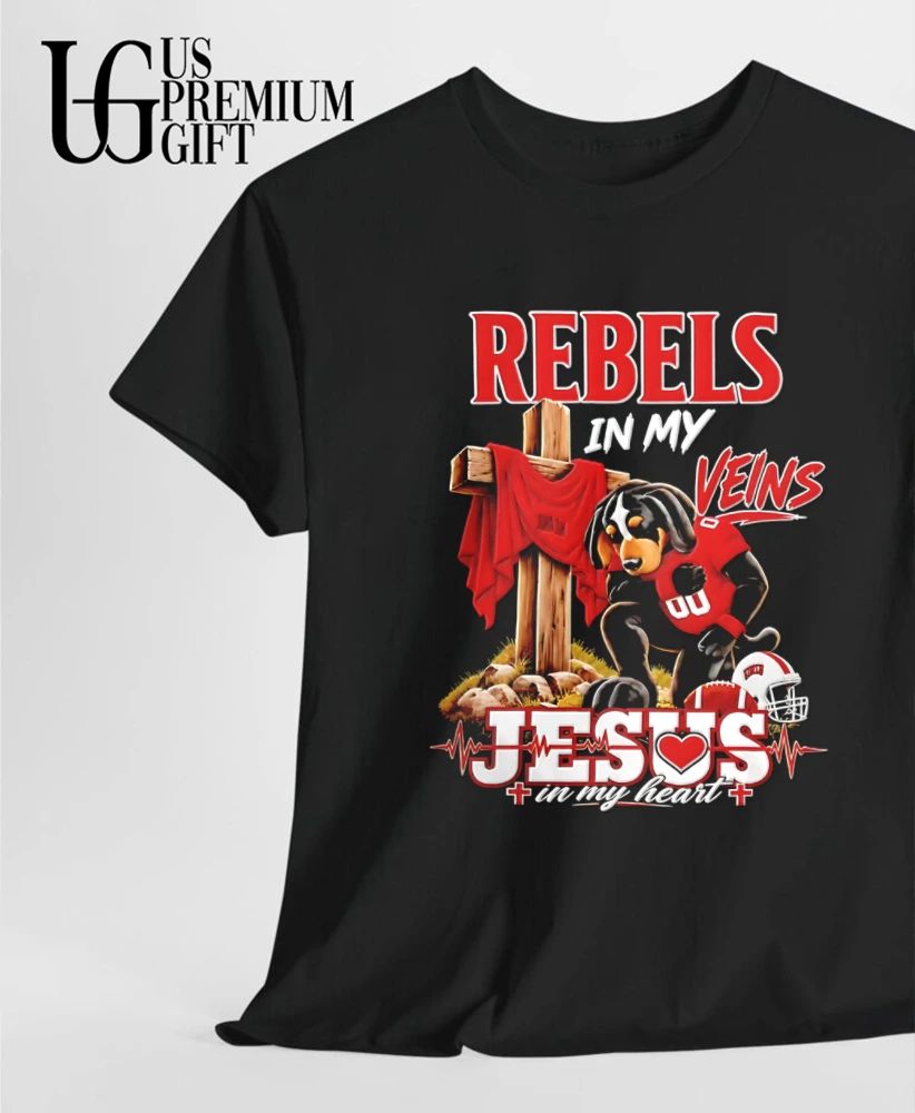 UNLV Rebels Dog In My Veins Jesus In My Heart Faith Football mascot shirt