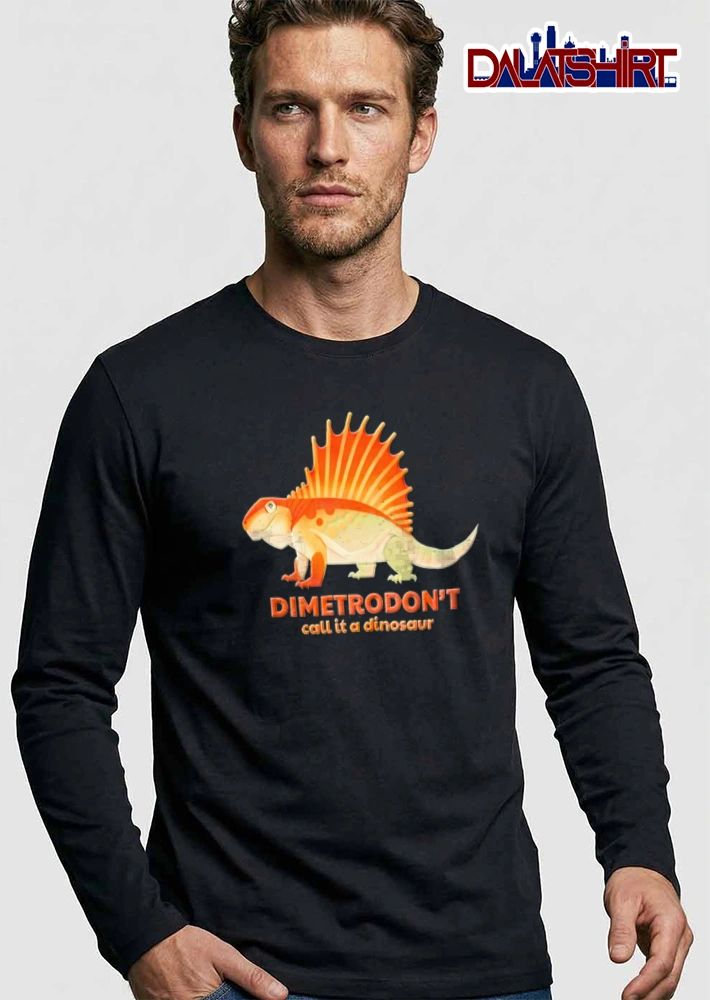 Dimetrodont Call It A Dinosaur dimetrodon orange sail cartoon style shirt
