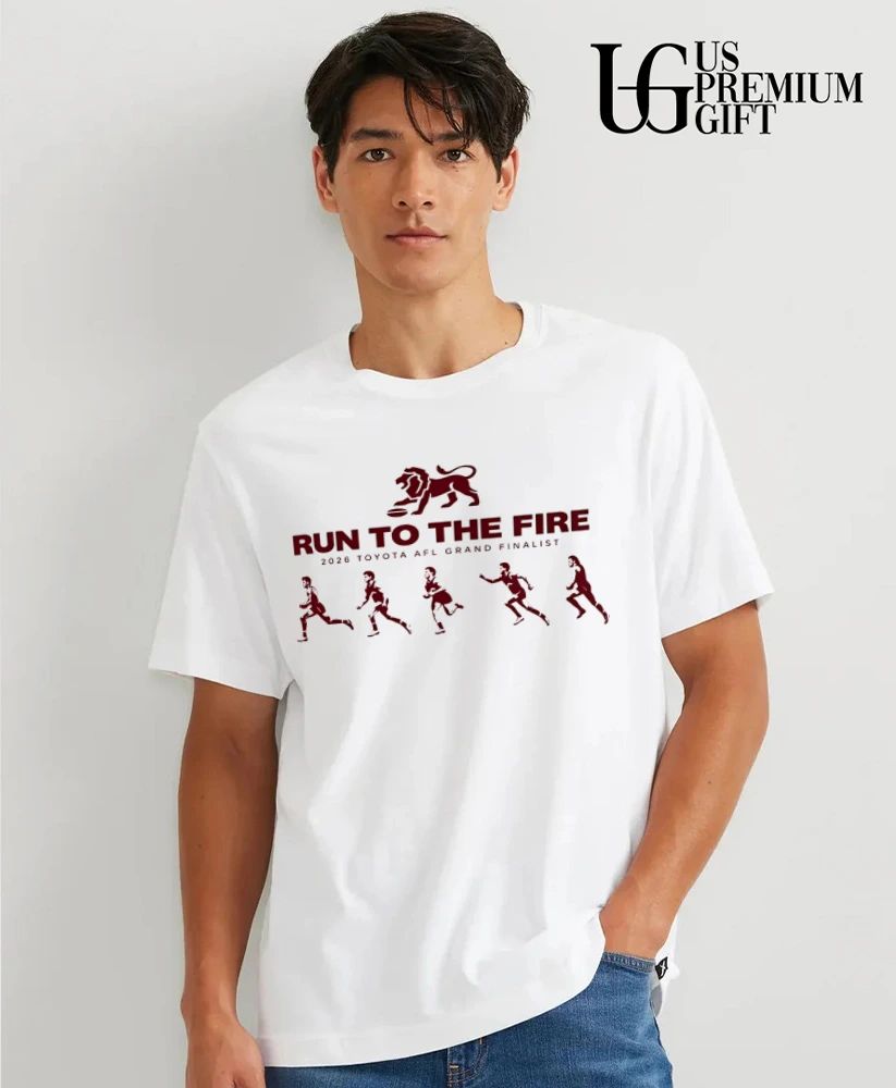 Run to the Fire Brisbane Lions 2026 Toyota AFL Grand Final shirt