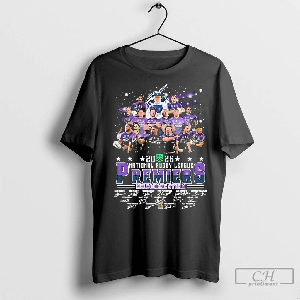 Premium Melbourne Storm Nrl National Rugby League Premiers 2025 Champions Players Signatures