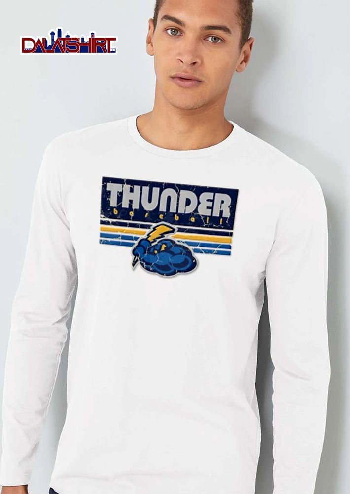 Jayhawks Terrance Little Thunder blue cloud mascot holding lightning shirt