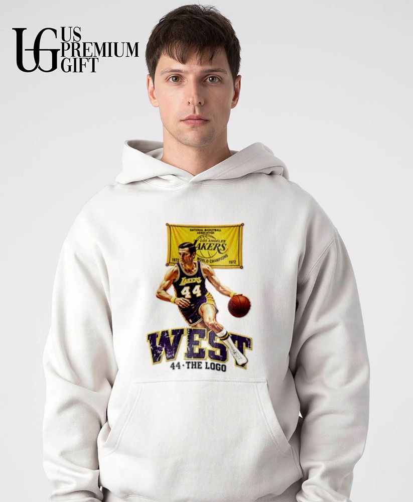 Jerry West Los Angeles Lakers NBA 44 the logo shirt