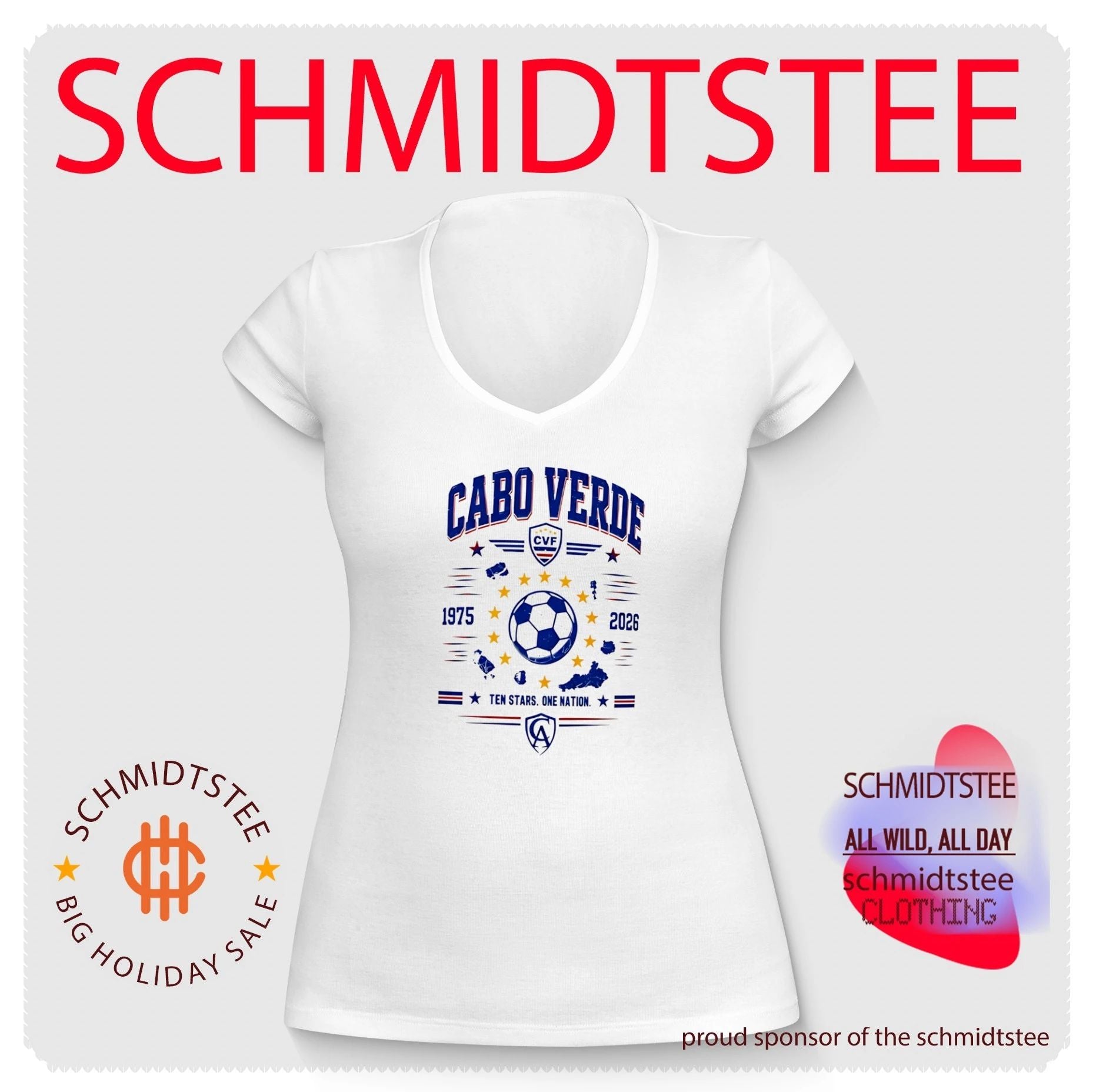 Cabo Verde Ten Stars One Nation 1975-2026 Soccer shirt