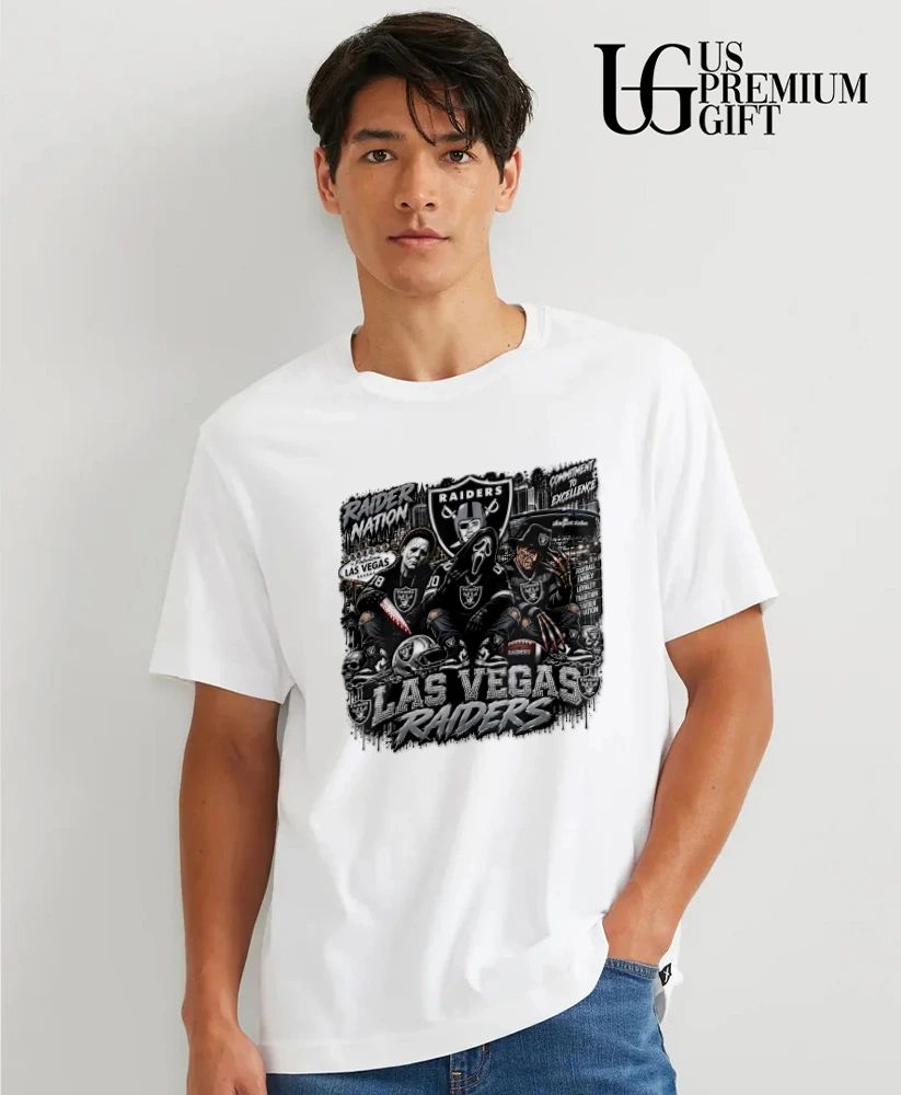 Michael Myers Ghostface Freddy Krueger Raiders Las Vegas Commitment to Excellence Halloween shirt