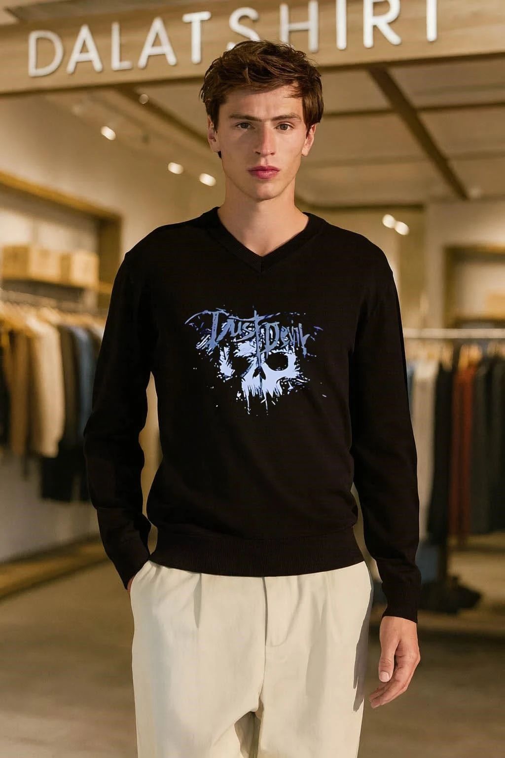 Trust Devil Skull Distressed Heavy Metal shirt