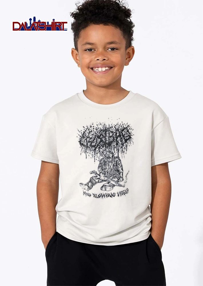 Mind Blowing Videos man sitting holding shotgun illustration shirt