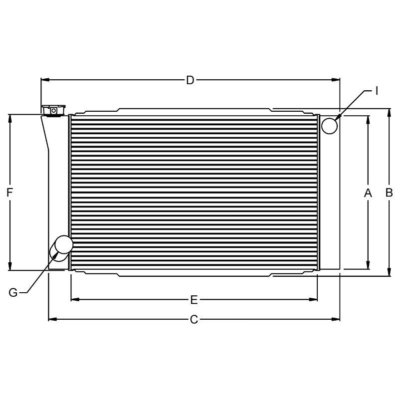 RADIATOR, 16X27.5 FORD