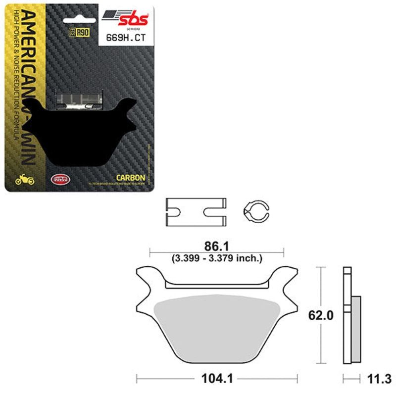 SBS HIGH POWER & NOISE REDUCTION CARBON BRAKE PAD (6510669108)