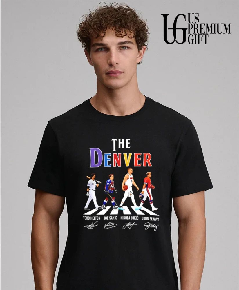 Denver City Sports Legends Todd Helton Joe Sakic Nikola Jokic and John Elway abbey road 2026 shirt