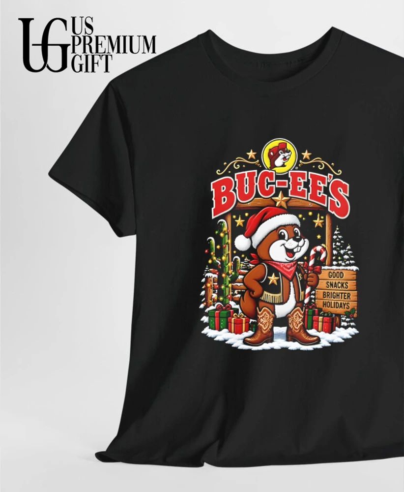 Buc-ee’s sleighs the holidays good snacks brighter holidays shirt