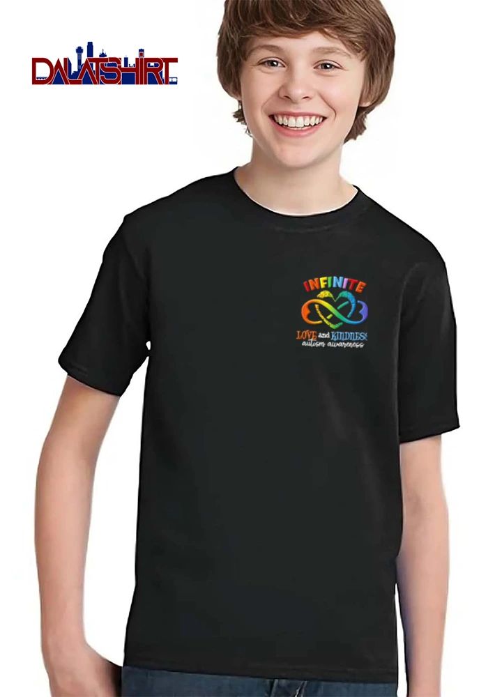Infinite Love And Kindness Autism Awareness rainbow infinity heart symbol design shirt