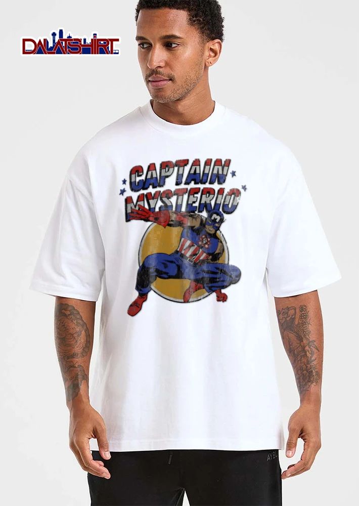 Captain Mysterio wrestler wearing America costume shirt