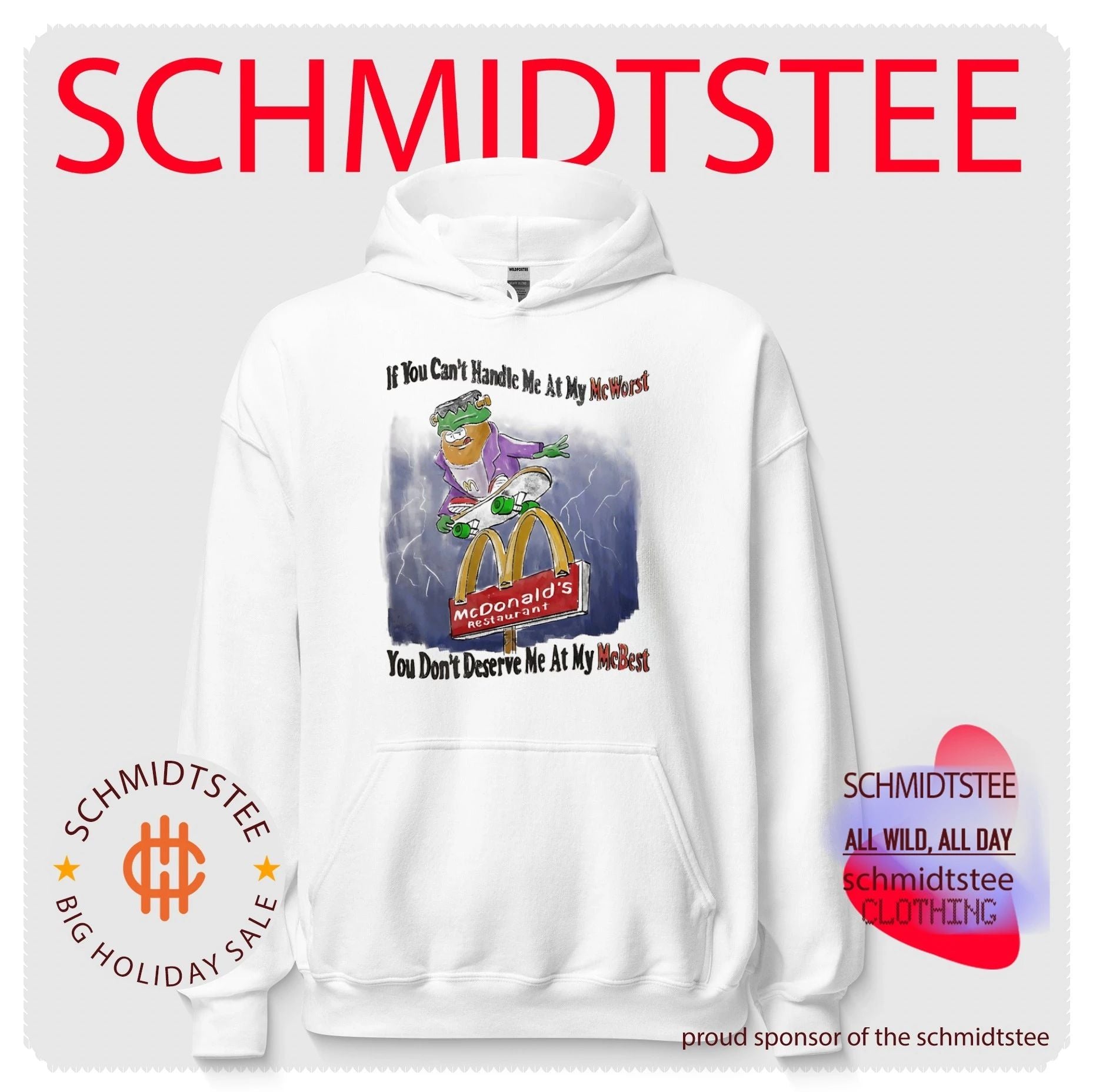 Frankenstein McDonald’s Potato Skater If You Can’t Handle Me at My McWorst shirt
