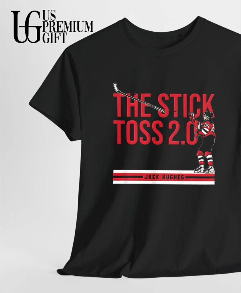 The Stick Toss 2.0 Jack Hughes New Jersey Devils NHL T-shirt