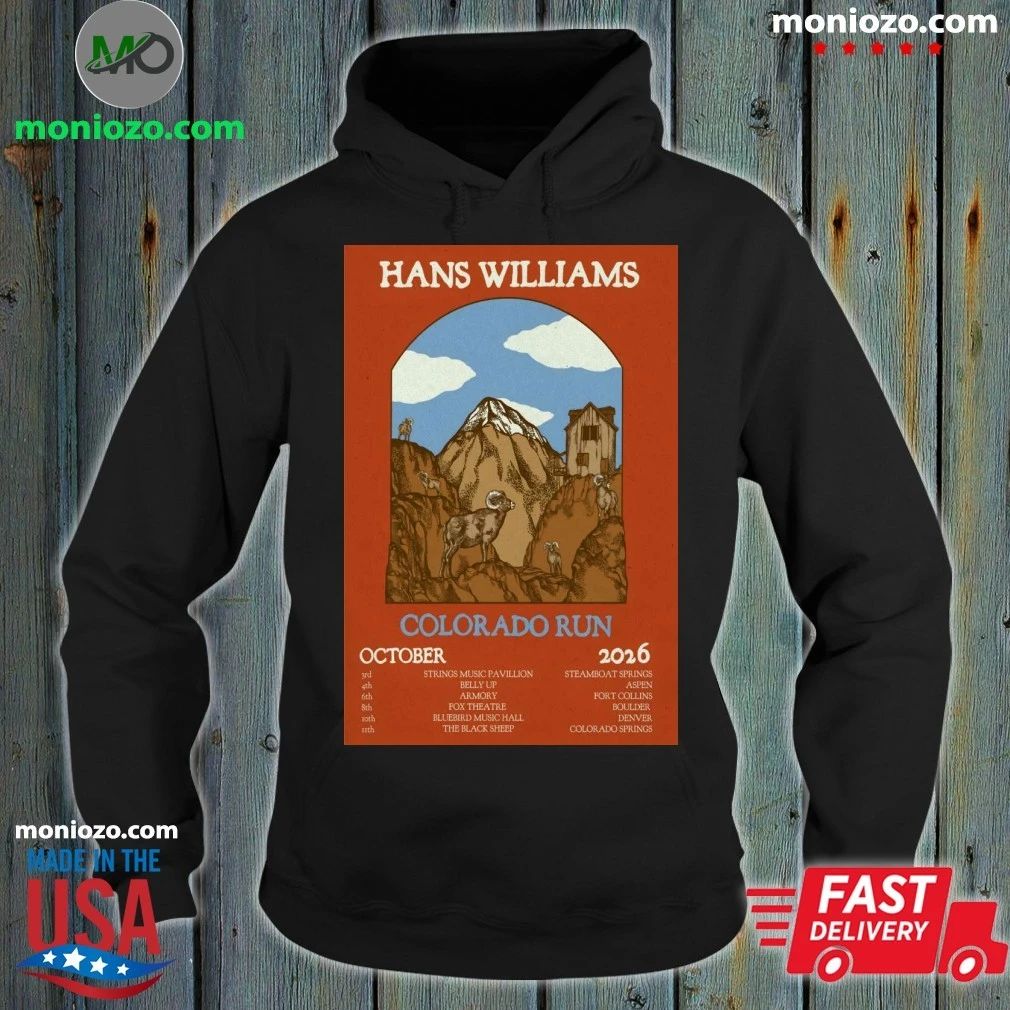 Original Hans Williams Tour Colorado Run October 2026 Poster Shirt
