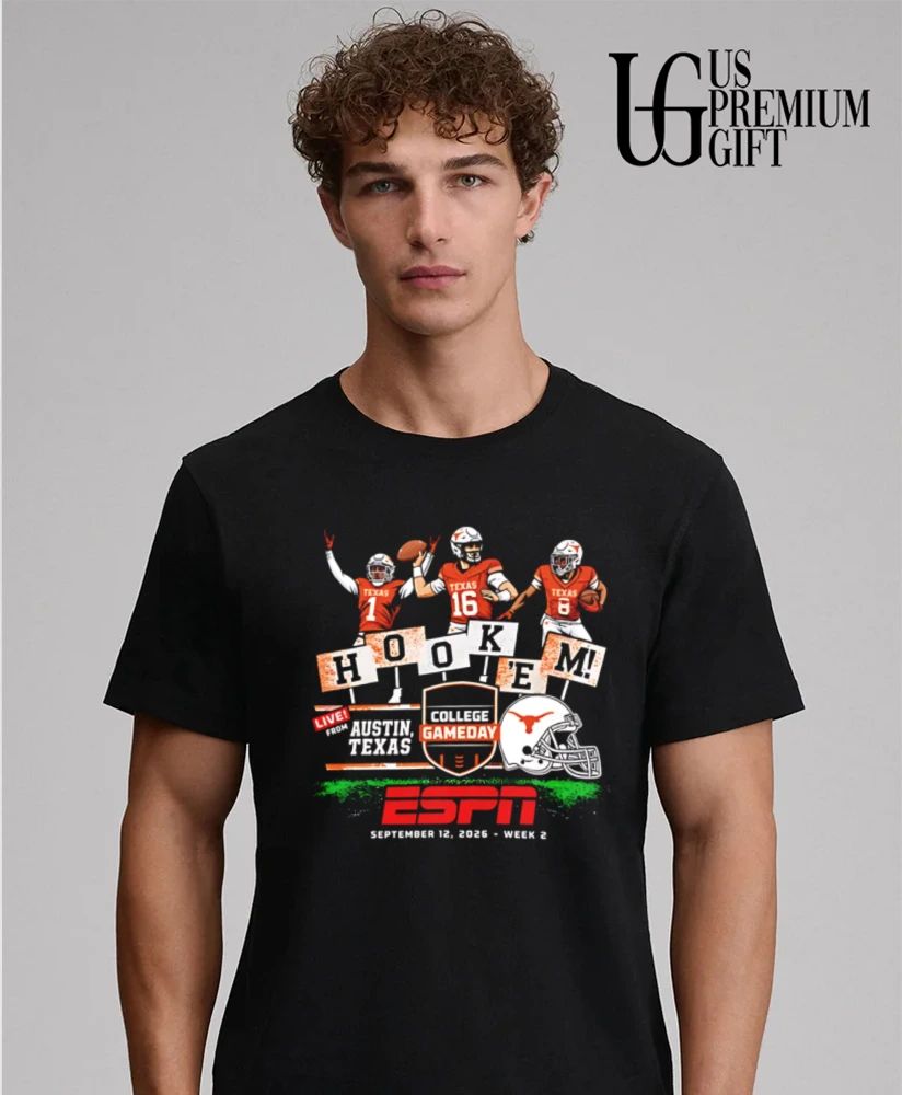 Texas Longhorns trio ESPN College Gameday Austin 2026 shirt