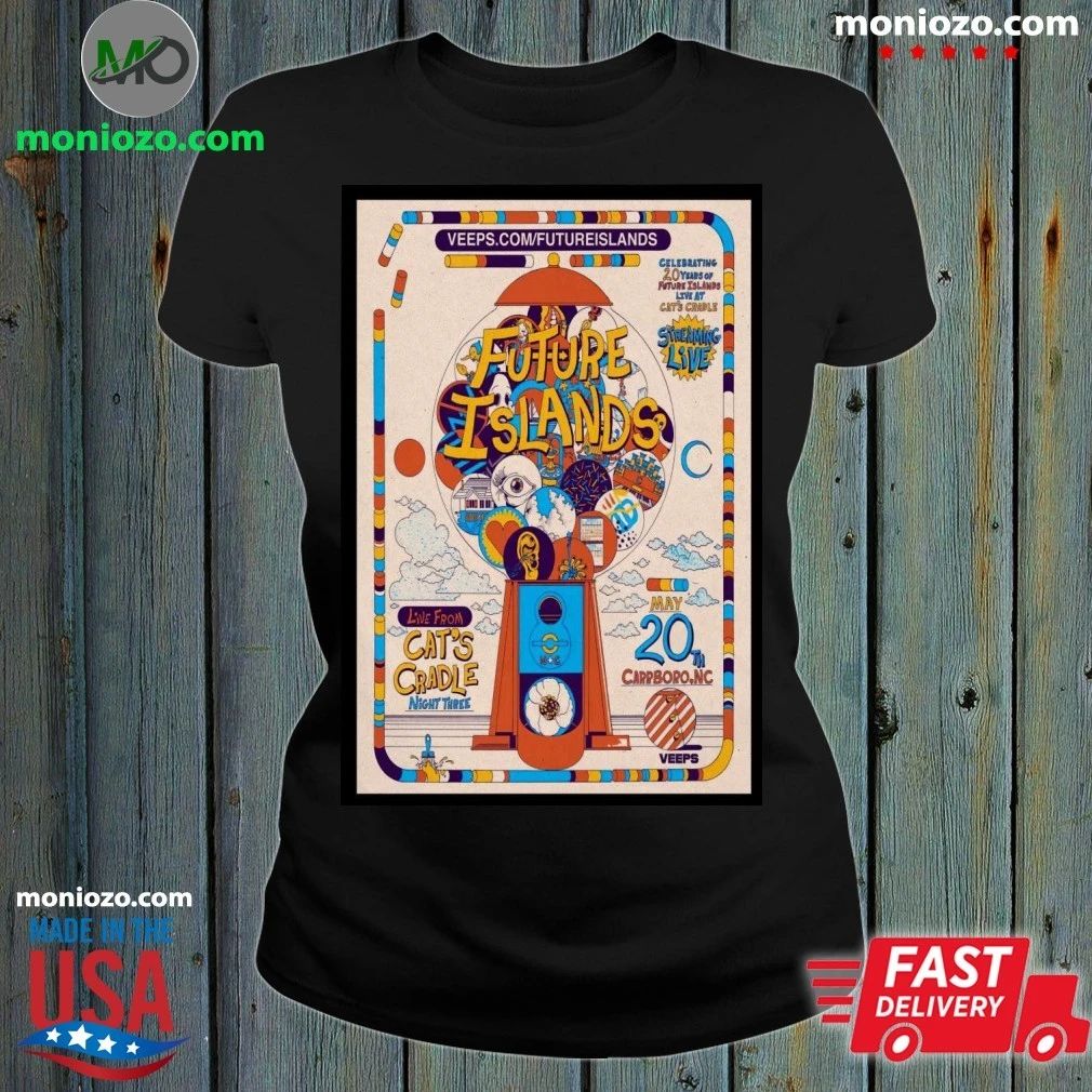 Original Future Islands May 20 2026 Cat’s Cradle Carrboro, NC Poster Shirt