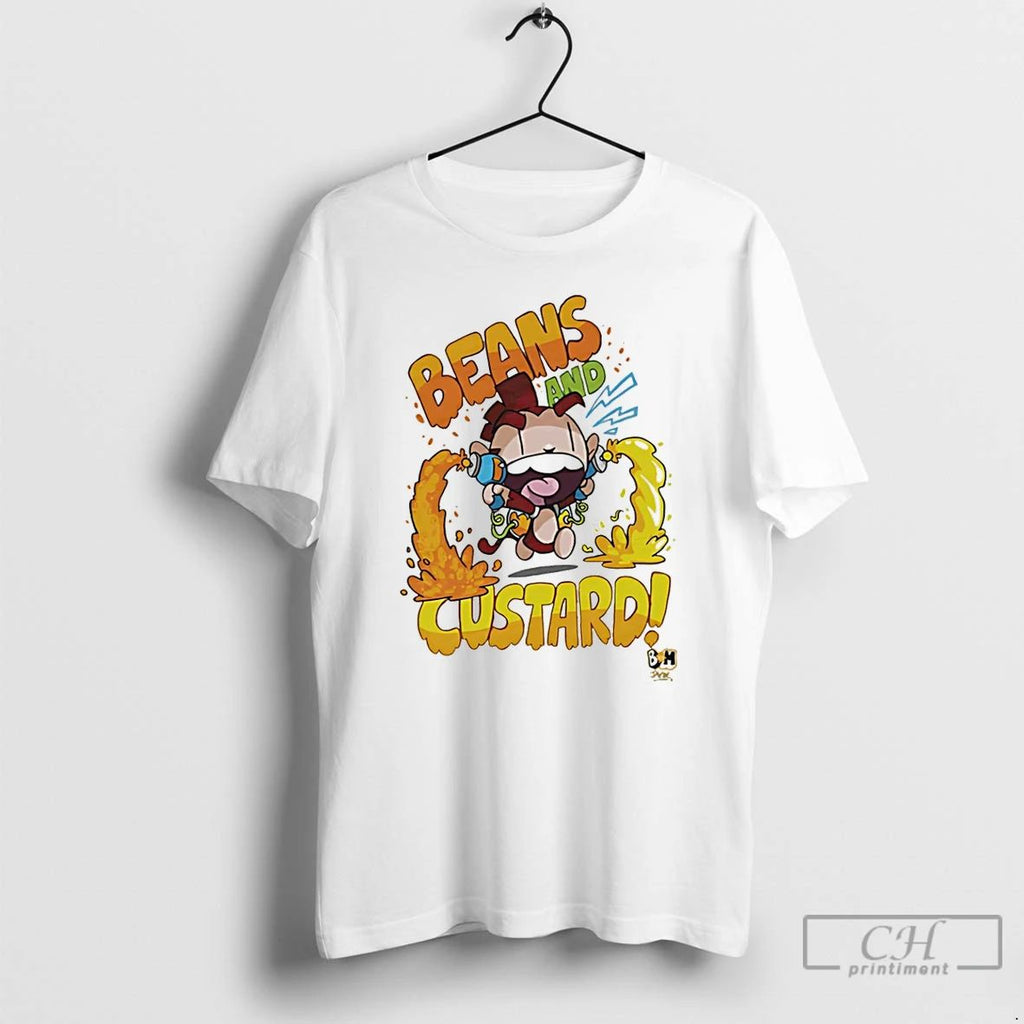Classic Bunny Vs Monkey Beans And Custard Cartoon T Shirts Hoodie Longsleeve