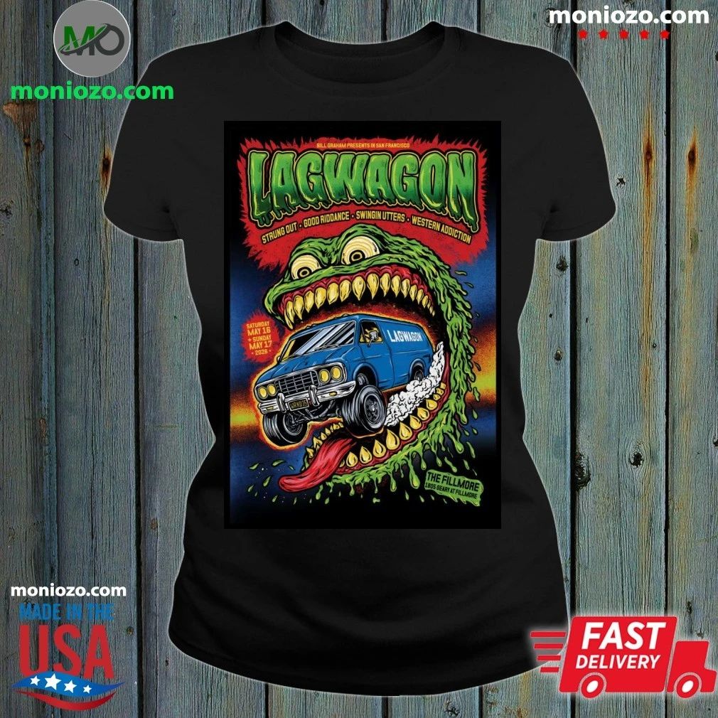 Lagwagon At The Fillmore SF On May 16-17 2026 Poster Shirt