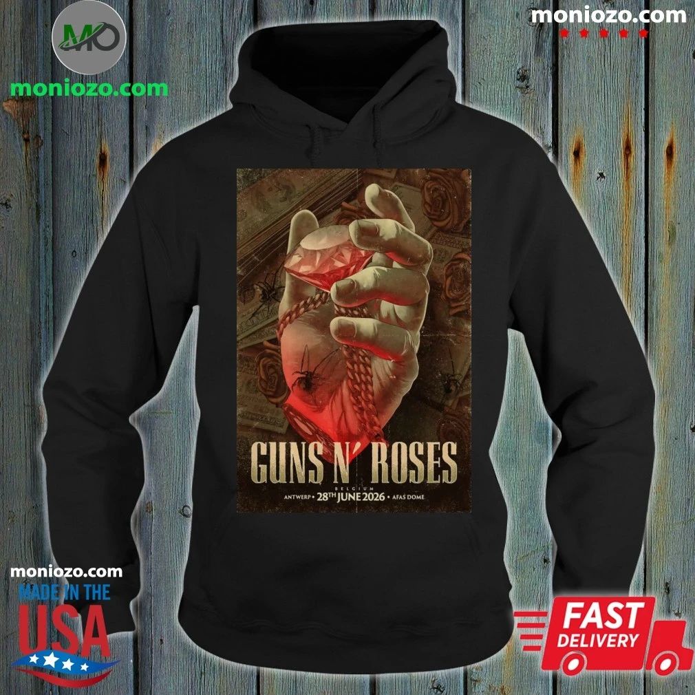 Guns N’ Roses June 28 2026 AFAS Dome, Antwerp BE Poster Shirt
