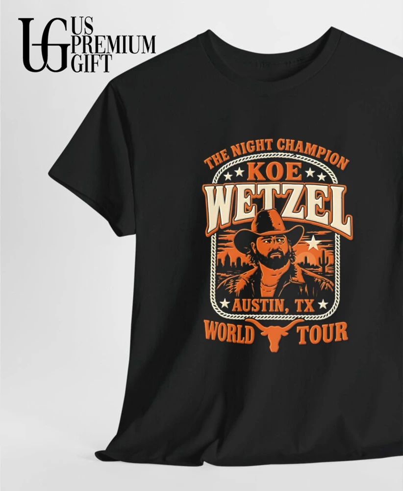 Koe Wetzel The Night Champion Austin 2026 Concert shirt