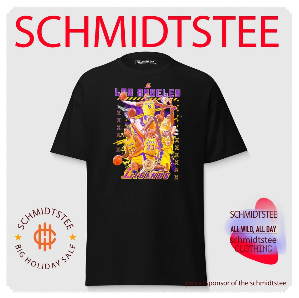 Los Angeles Lakers team collage graphic shirt