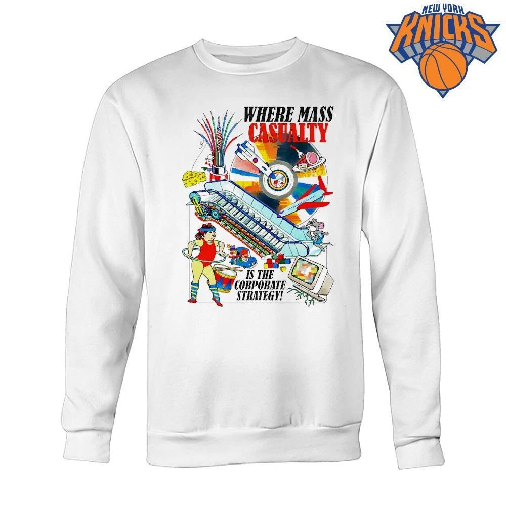 Where Mass Casualty Is The Corporate Strategy Retro Collage Shirt