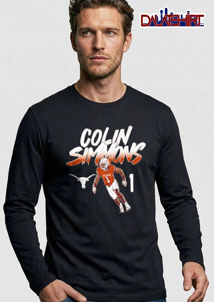 Texas Longhorns Colin Simmons football player running longhorn logo 1 shirt