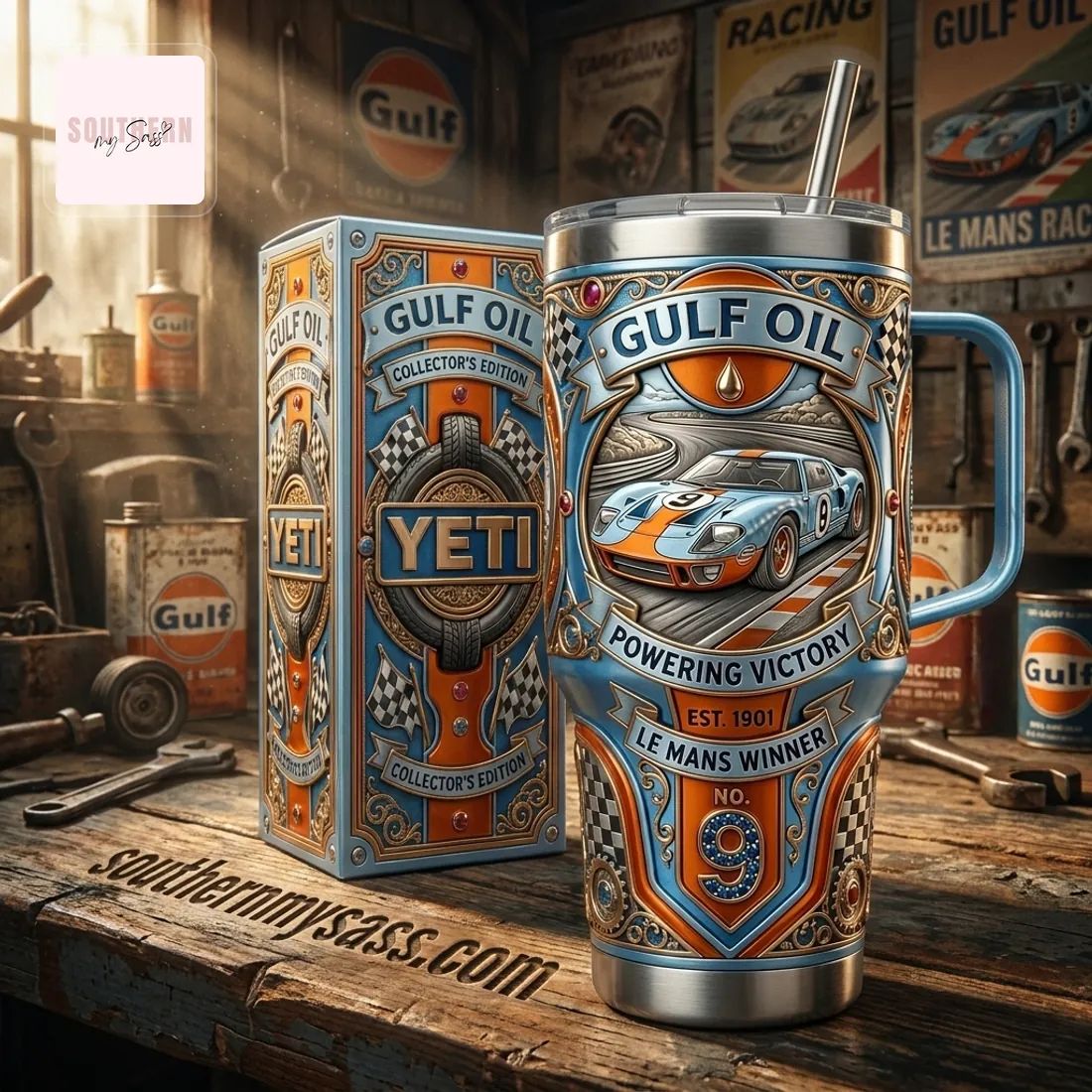 Gulf Oil Le Mans Racing Collector’s Edition Yeti Tumbler
