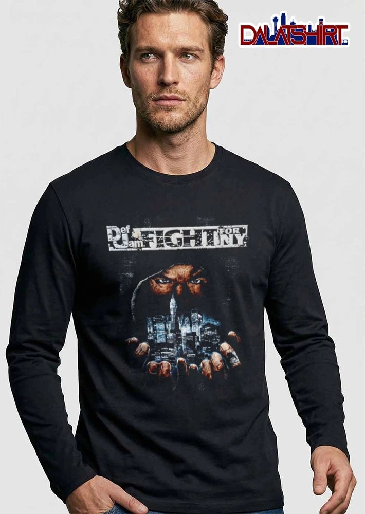 Def Jam Fight For NY hooded figure holding new york city shirt