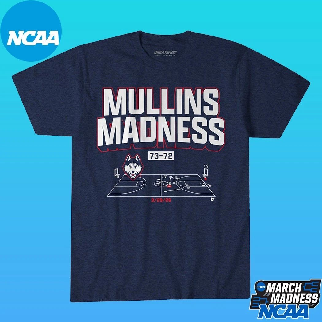 UConn Huskies Braylon Mullins March Madness Shot Diagram Shirt