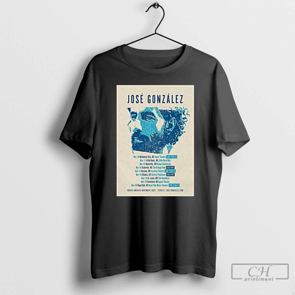 Classic Jose Gonzalez North America Tour November 2025 Long Sleve T Shirts Hoodie Longsleeve