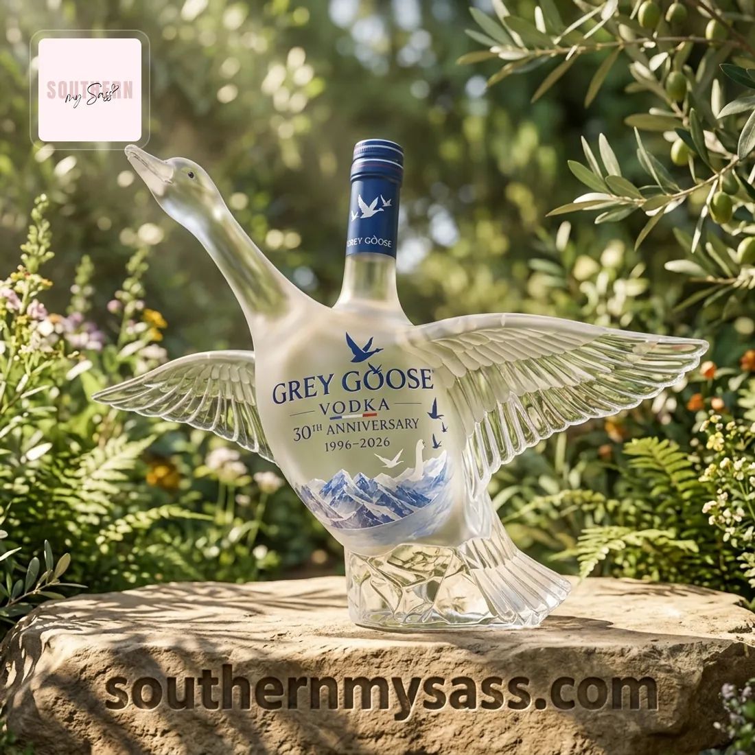 Grey Goose 30th Anniversary Limited Edition Commemorative Whiskey Bottle