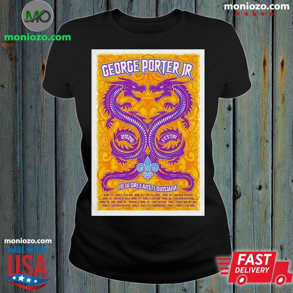 George Porter JR. 2026 Jazz Fest in New Orleans LA Poster Shirt