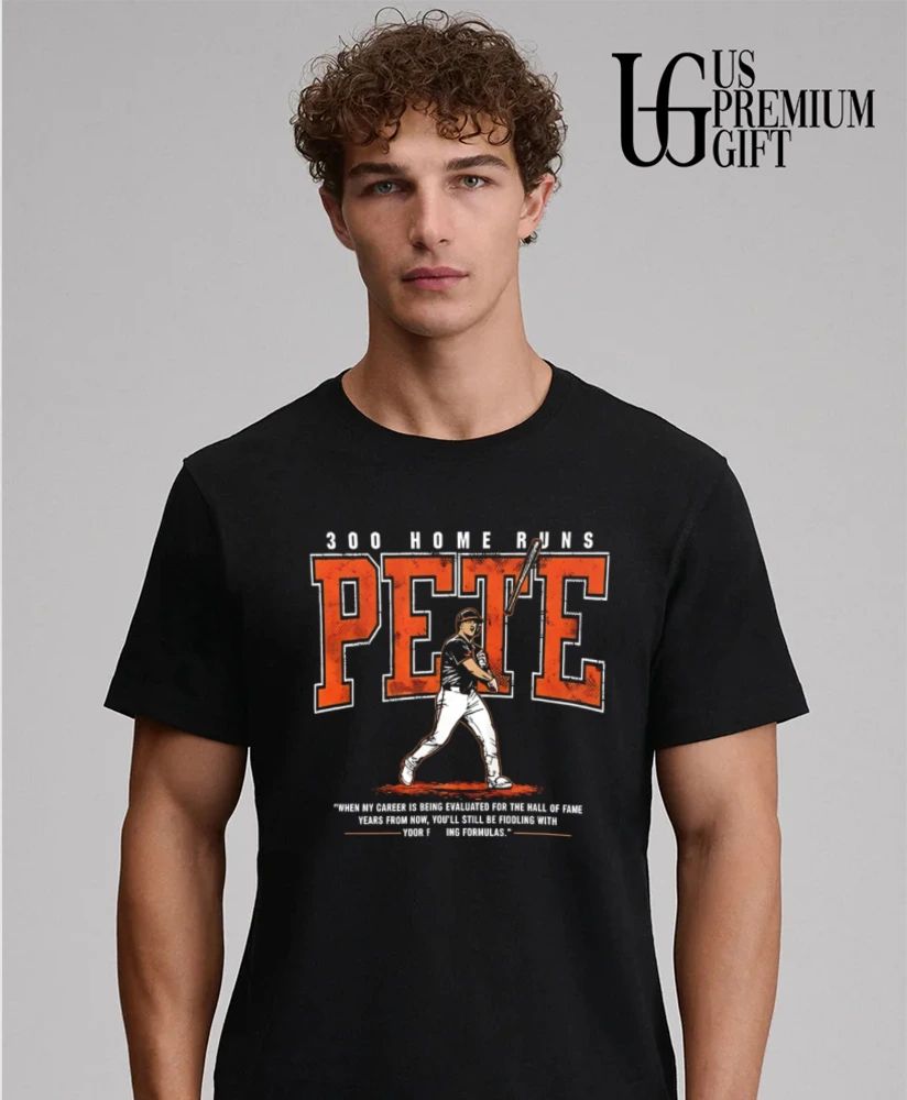 Pete Alonso 300th Home Runs Bat Throw Baltimore Orioles baseball shirt