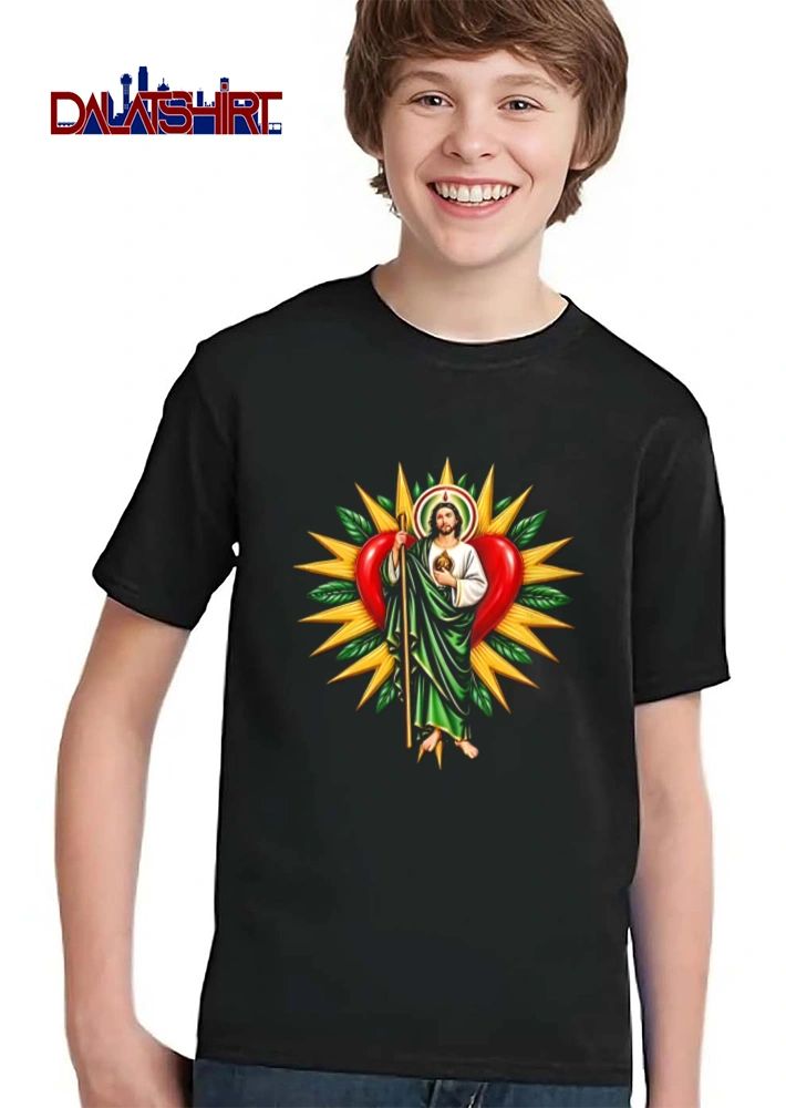 Saint Jude holding staff heart shirt