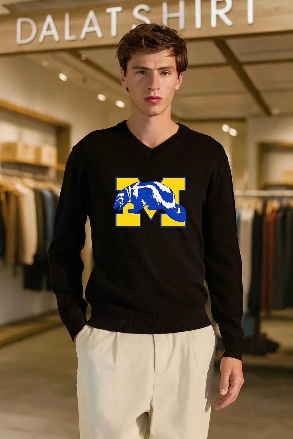 Michigan Wolverines Bear logo shirt
