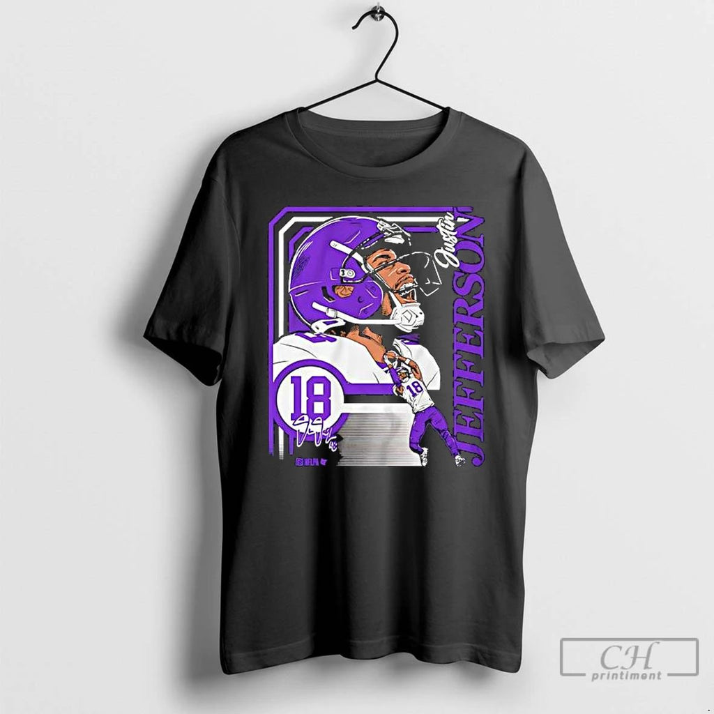 Its Justin Jefferson Collage Frame Signature T Shirts
