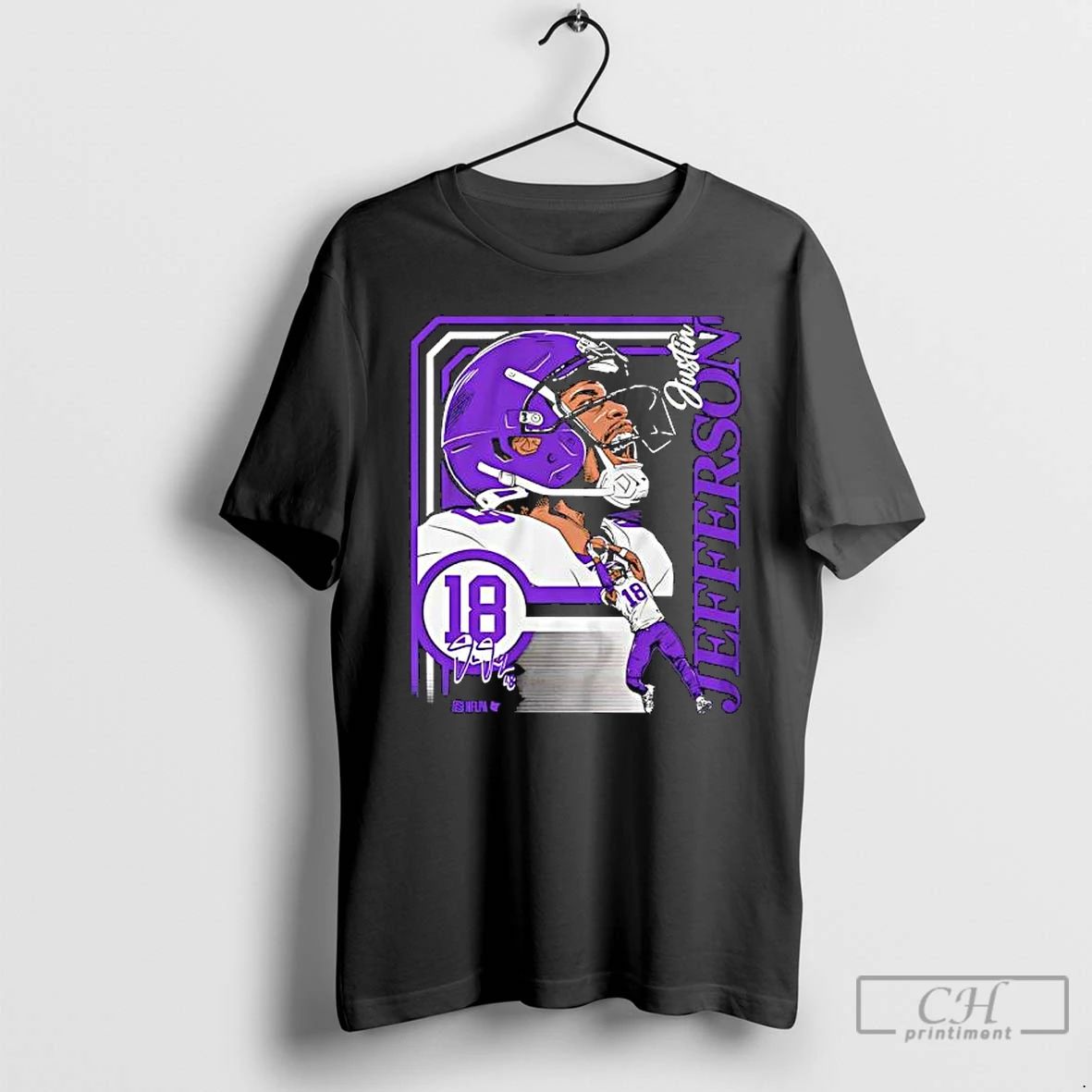 Its Justin Jefferson Collage Frame Signature T Shirts