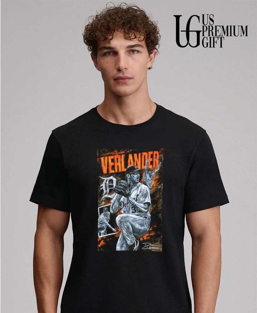 Justin Verlander Detroit Tigers baseball art shirt