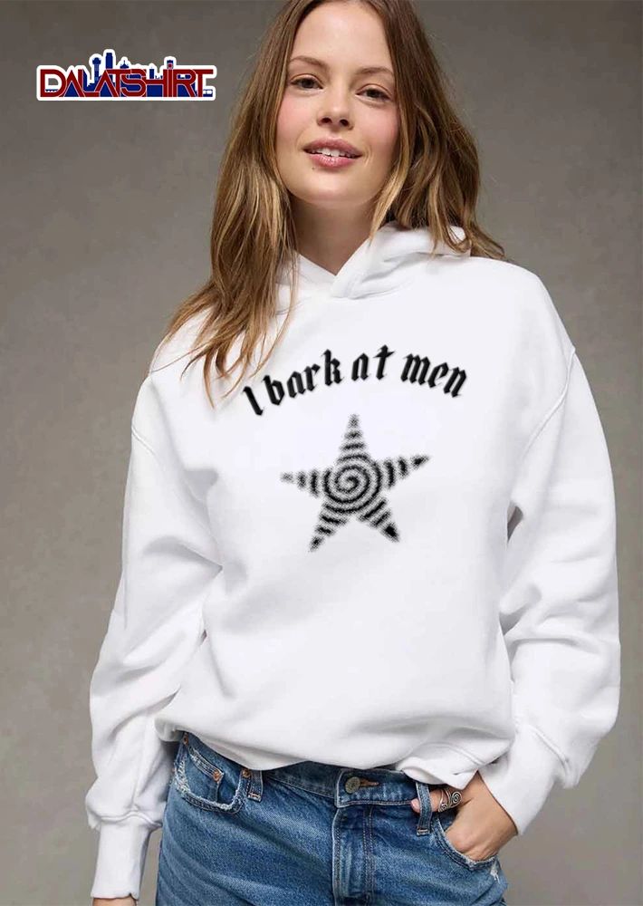 I Bark At Men star with spiral center halftone shirt
