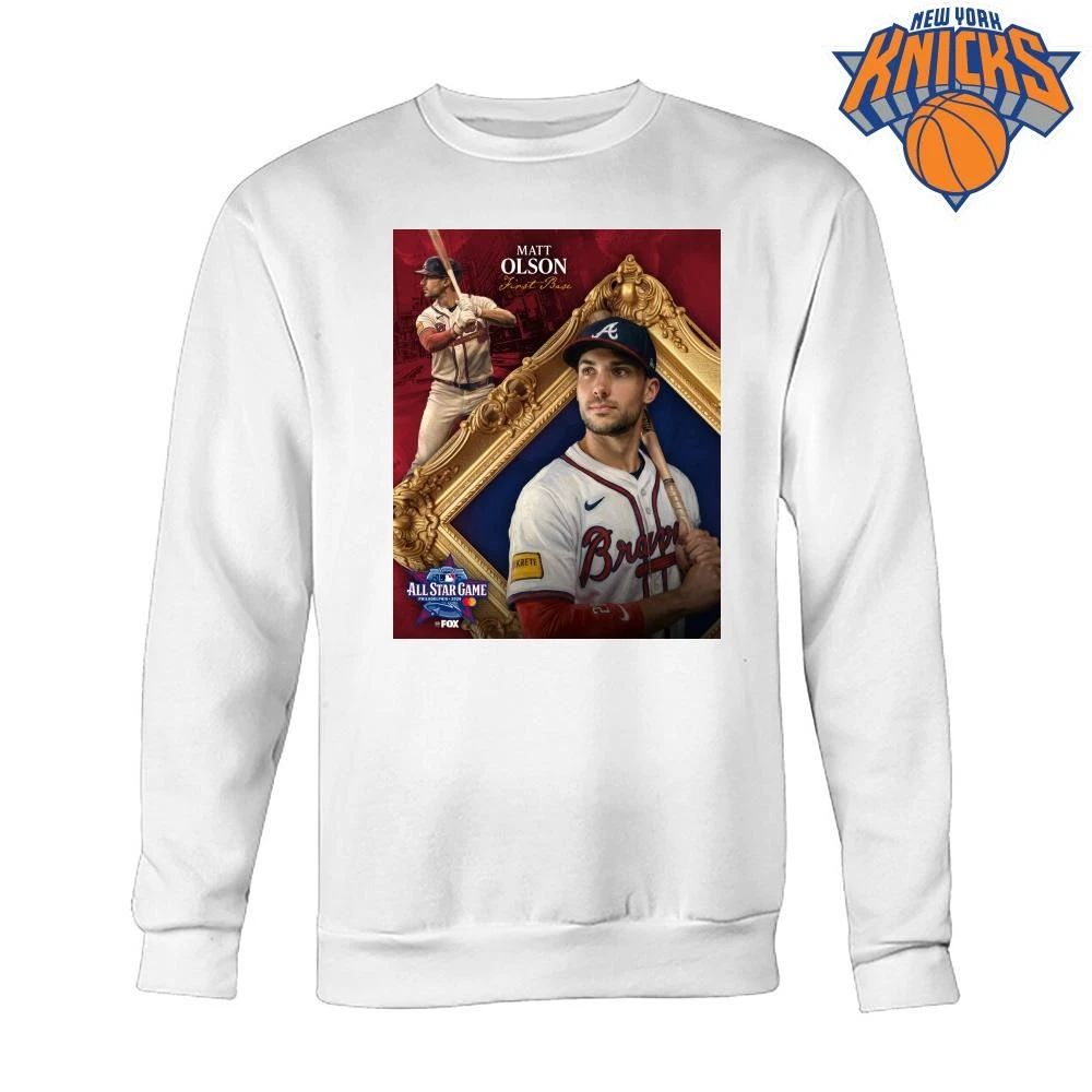 Matt Olson Atlanta Braves MLB All Star Game 2026 First Base Gold Frame Shirt
