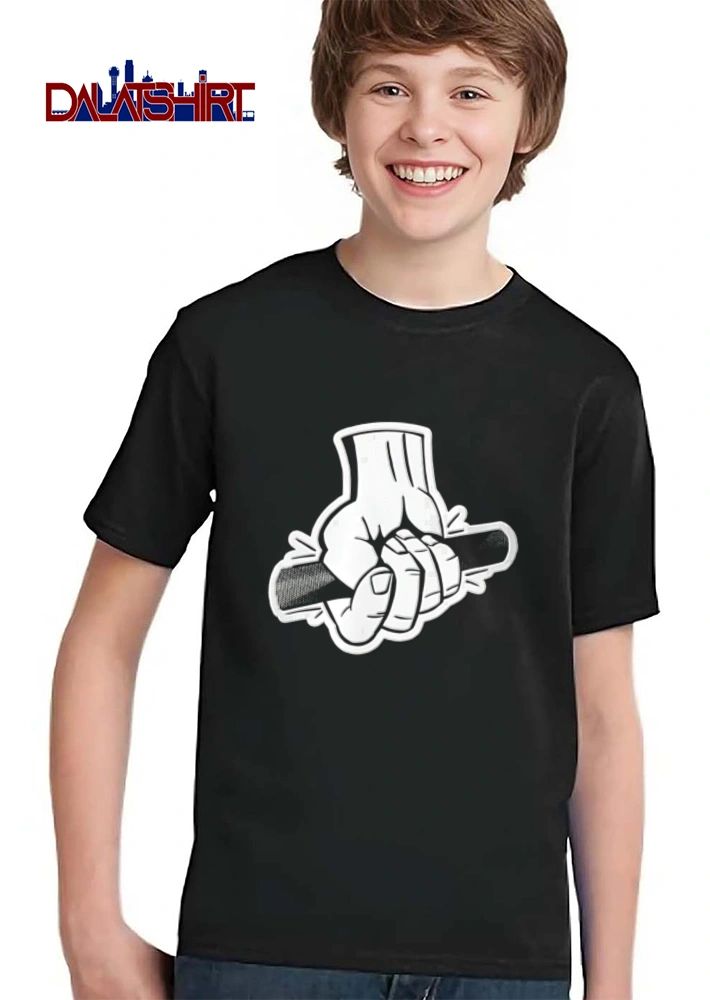Hand gripping black bar shirt