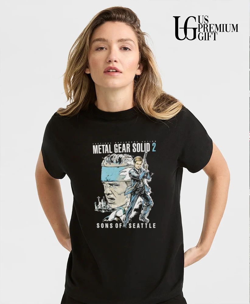 Solid Snake Raiden Metal Gear Solid 2 Tactical Espionage Action Sons of Seattle shirt