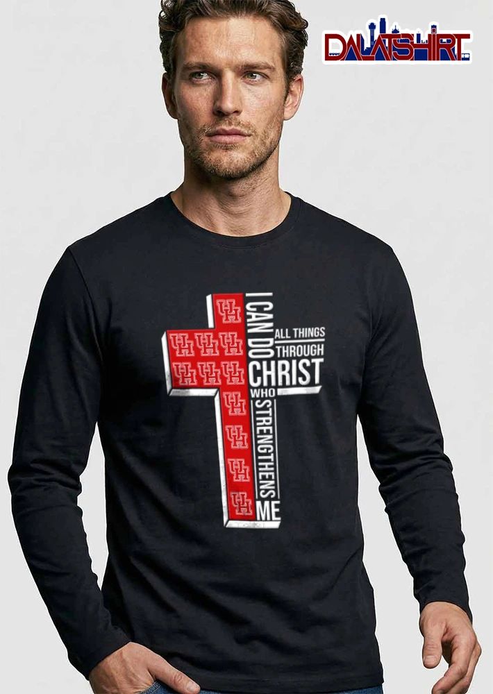 Houston Cougars I can do all things through Christ who strengthens me shirt