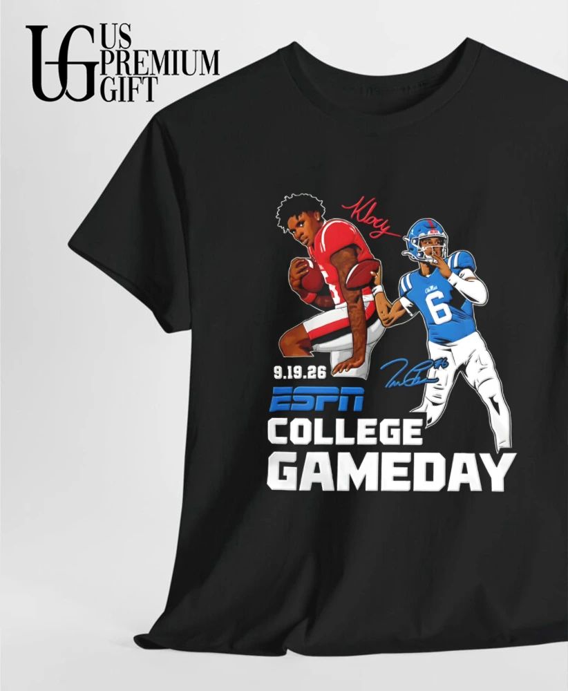 Ole Miss Football 2026 ESPN College Gameday Week 3 portrait signature shirt