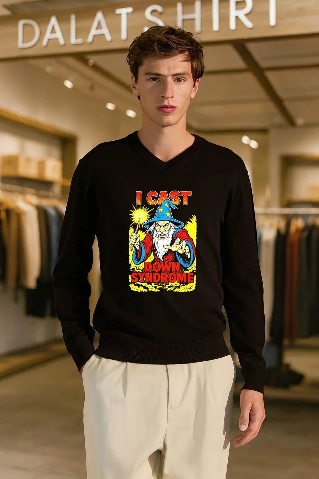 I Cast Down Syndrome Wizard Casting Magic Spell shirt