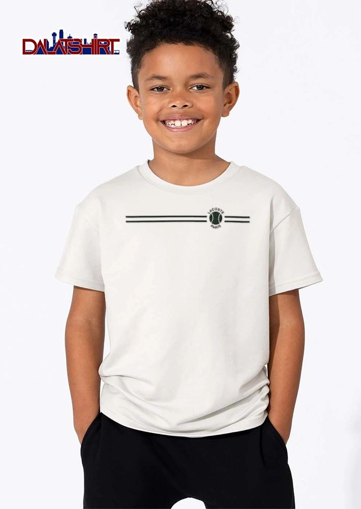 Lacoste tennis ball logo horizontal lines shirt
