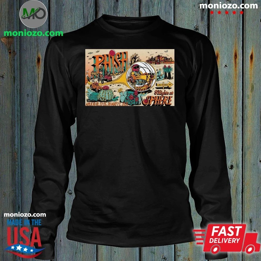 Phish At Sphere April May 2026 Las Vegas Concert Poster Shirt