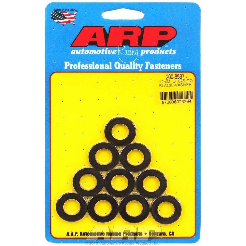 ARP 200-8537 Black Washers – 12mm ID x 7/8 OD (10)
